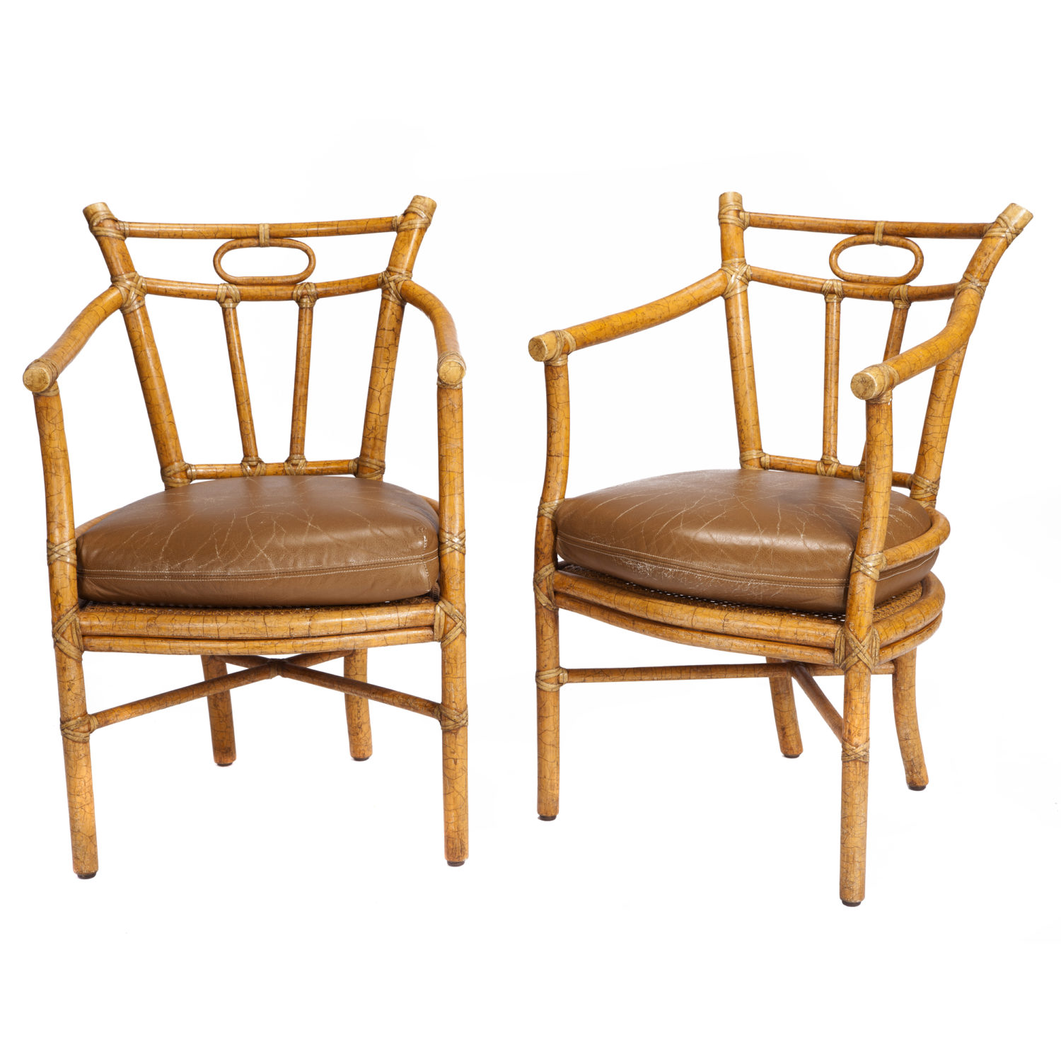 <p><a href="https://finesf.com/lot/pair-of-mcguire-chairs-4019121">Pair of McGuire Chairs Designed by Andrew Delfino (M-89)</a></p>