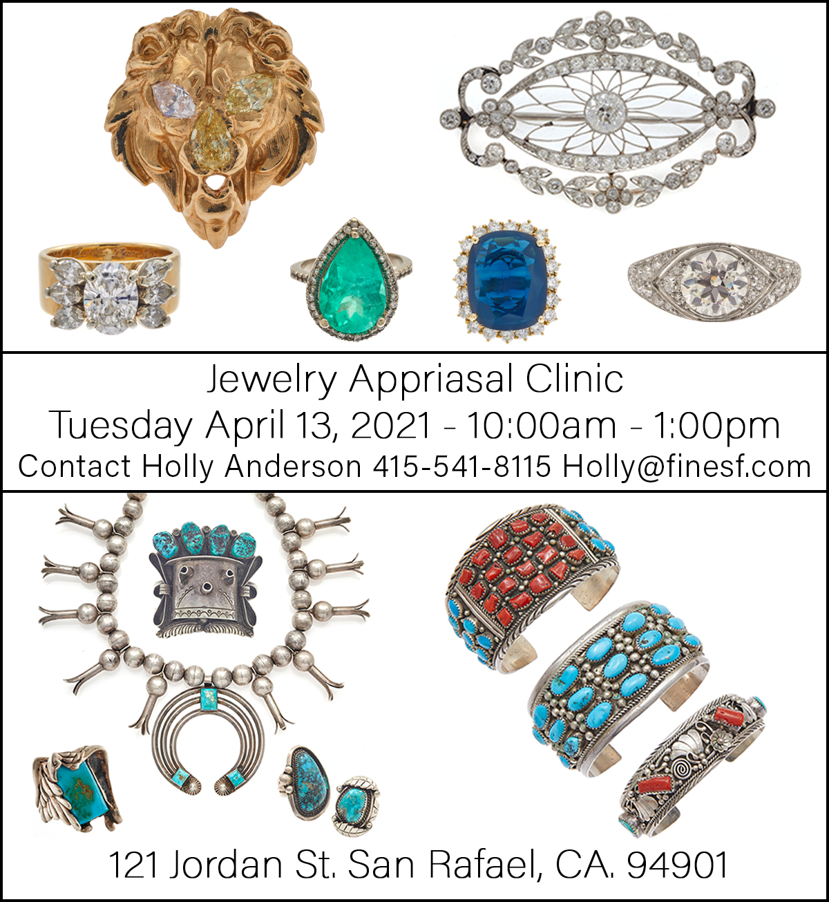 jewelry appraisal clinic april 13