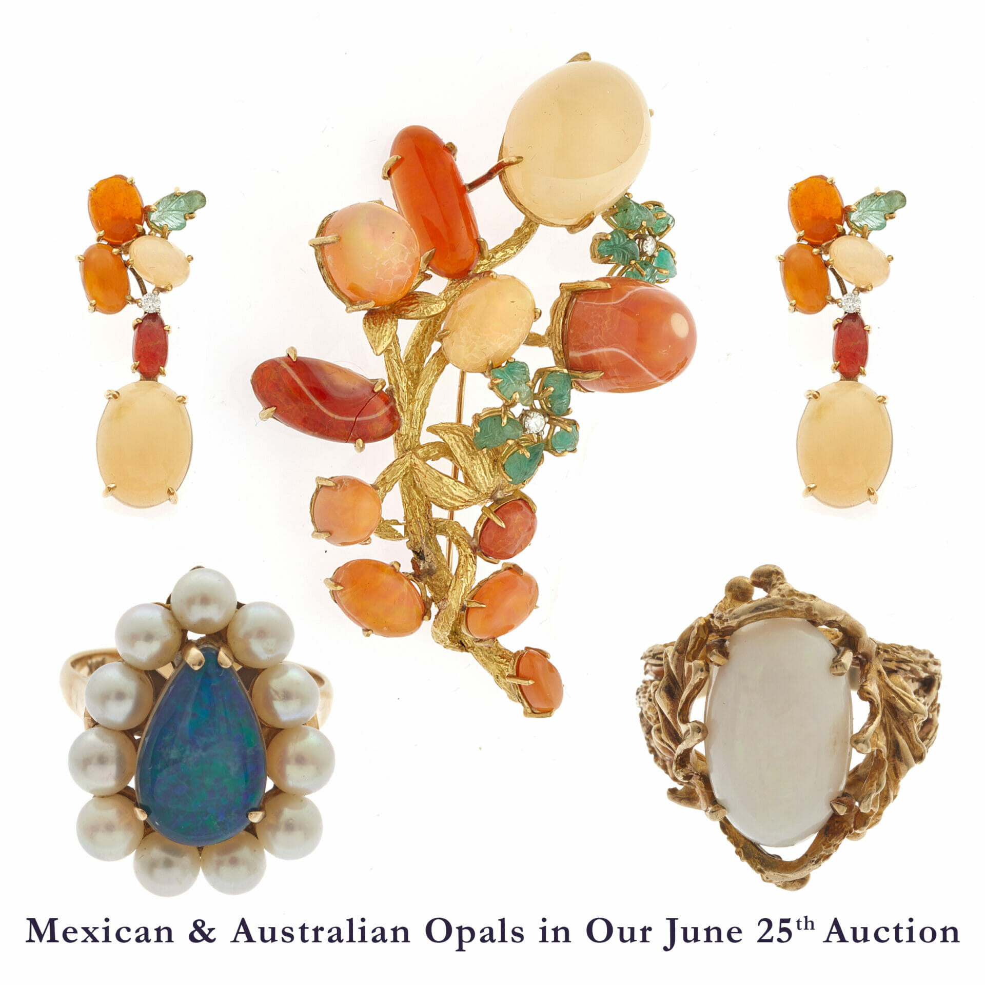Mexican & Australian Fire Opal Jewelry