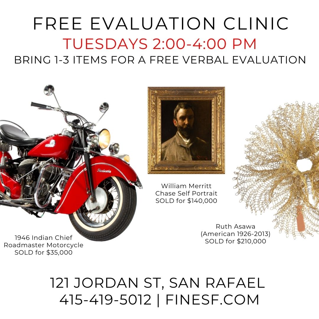 Our free evaluation clinic is every Tuesday from 2:00PM-4:00PM PDT. We invite you to bring in 1-3 items for our specialists to access and give you a verbal evaluation.