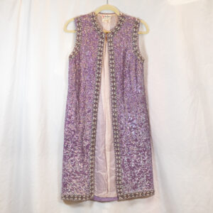 long purple sequin vest by Valentina