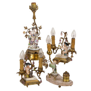 figural antique lamps