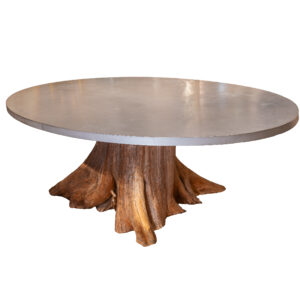 tree trunk dining table