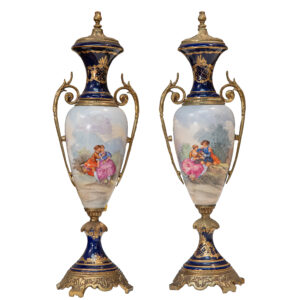 pair of Sevres styled vases
