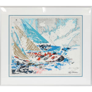 serigraph print by LeRoy Neiman titled “America’s Cup 19th Challenge Newport”,