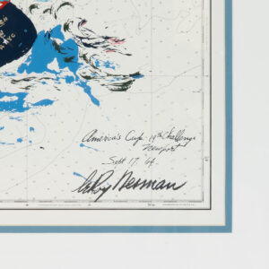 serigraph print by LeRoy Neiman titled “America’s Cup 19th Challenge Newport”,