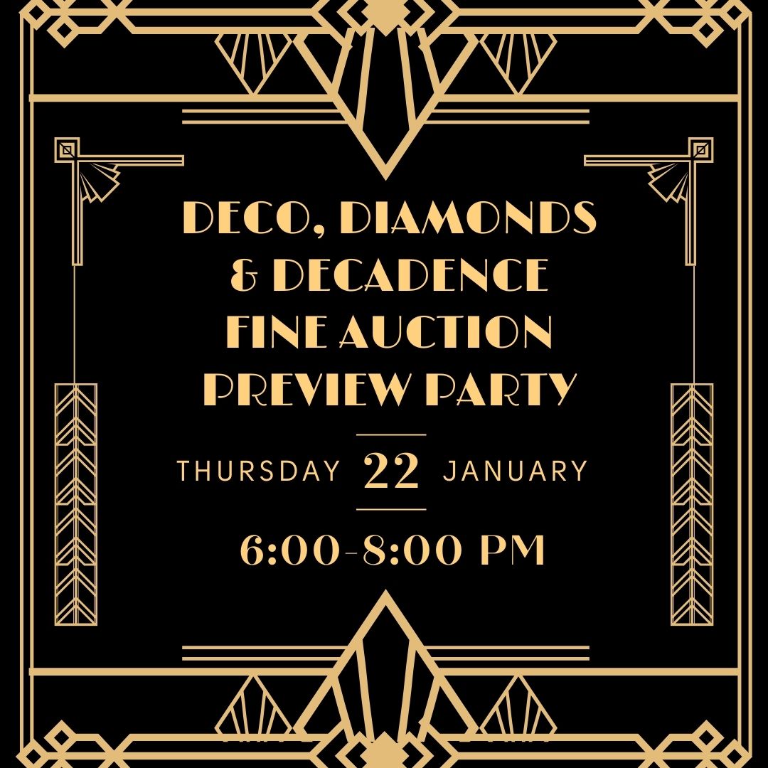art deco preview party for january auction